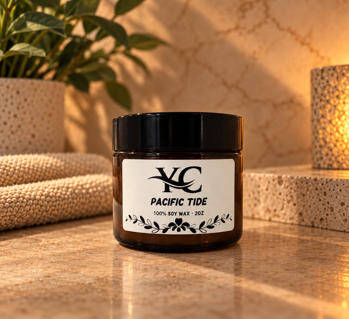 Pacific Tide | Hand-Poured Soy Candle (2oz)