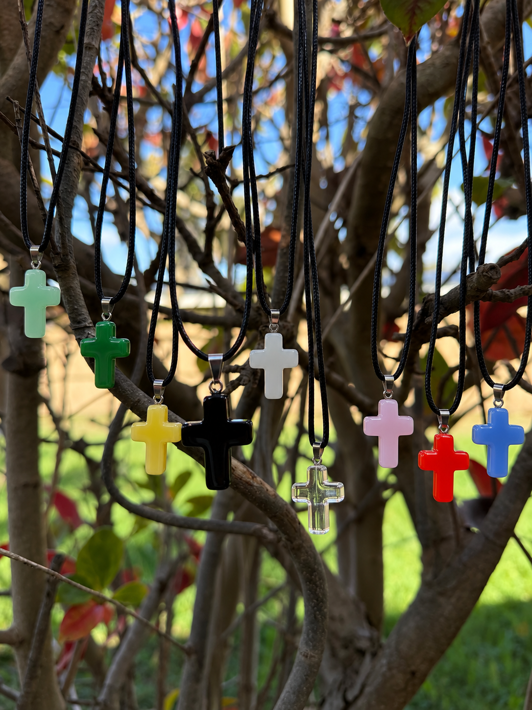 Colorful Cross Pendant Necklace