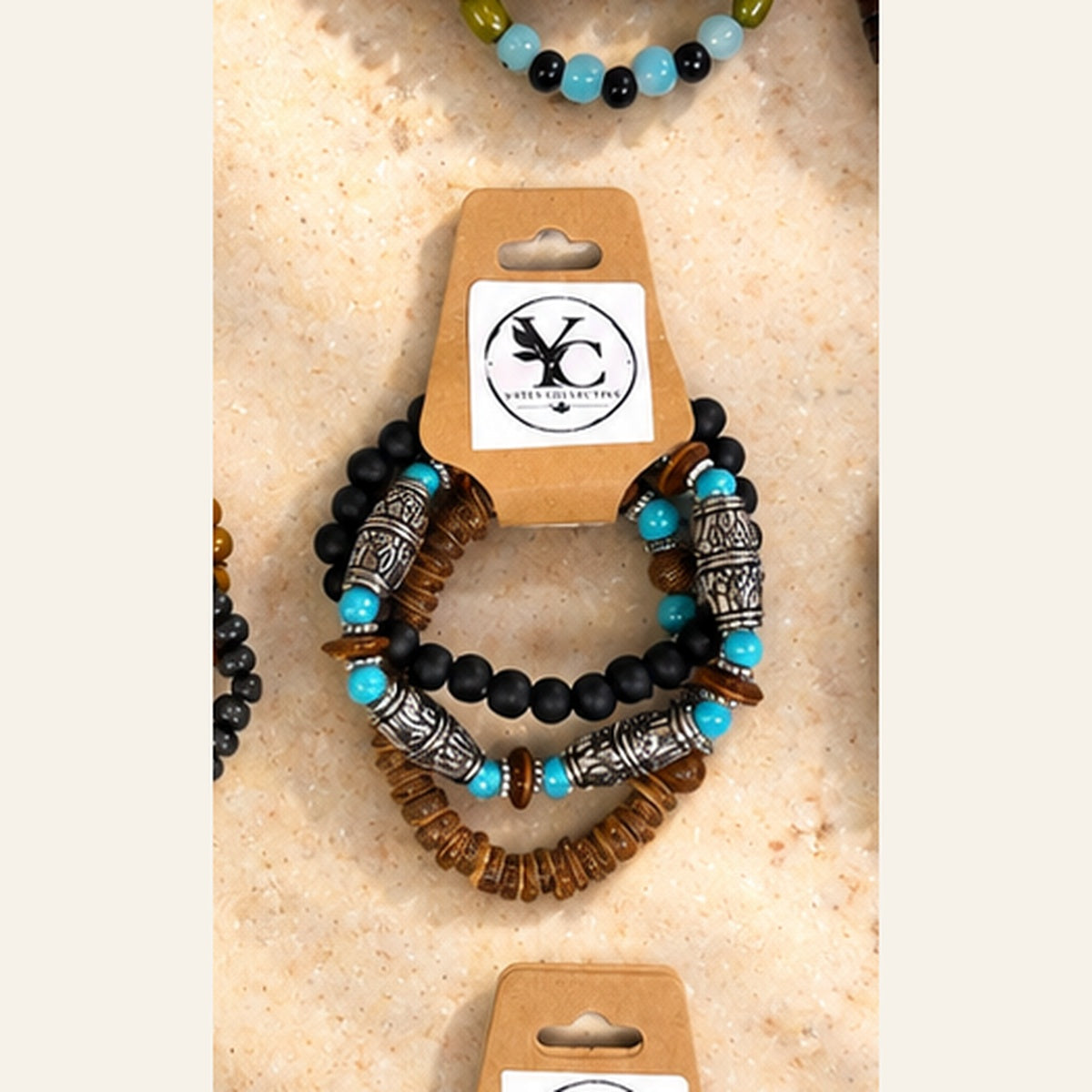 Yates Collective Earth-Tone Beaded Bracelet Sets