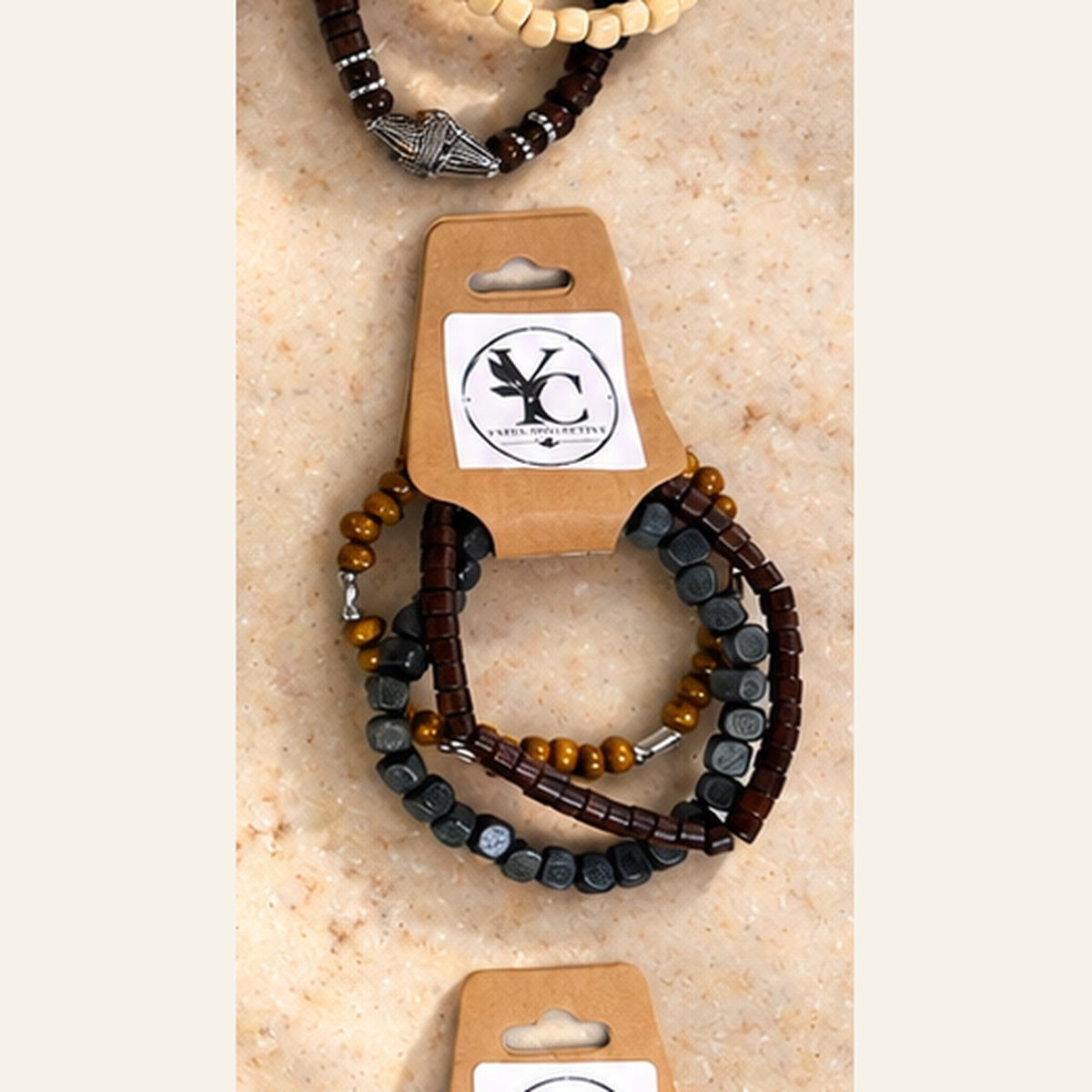 Yates Collective Earth-Tone Beaded Bracelet Sets