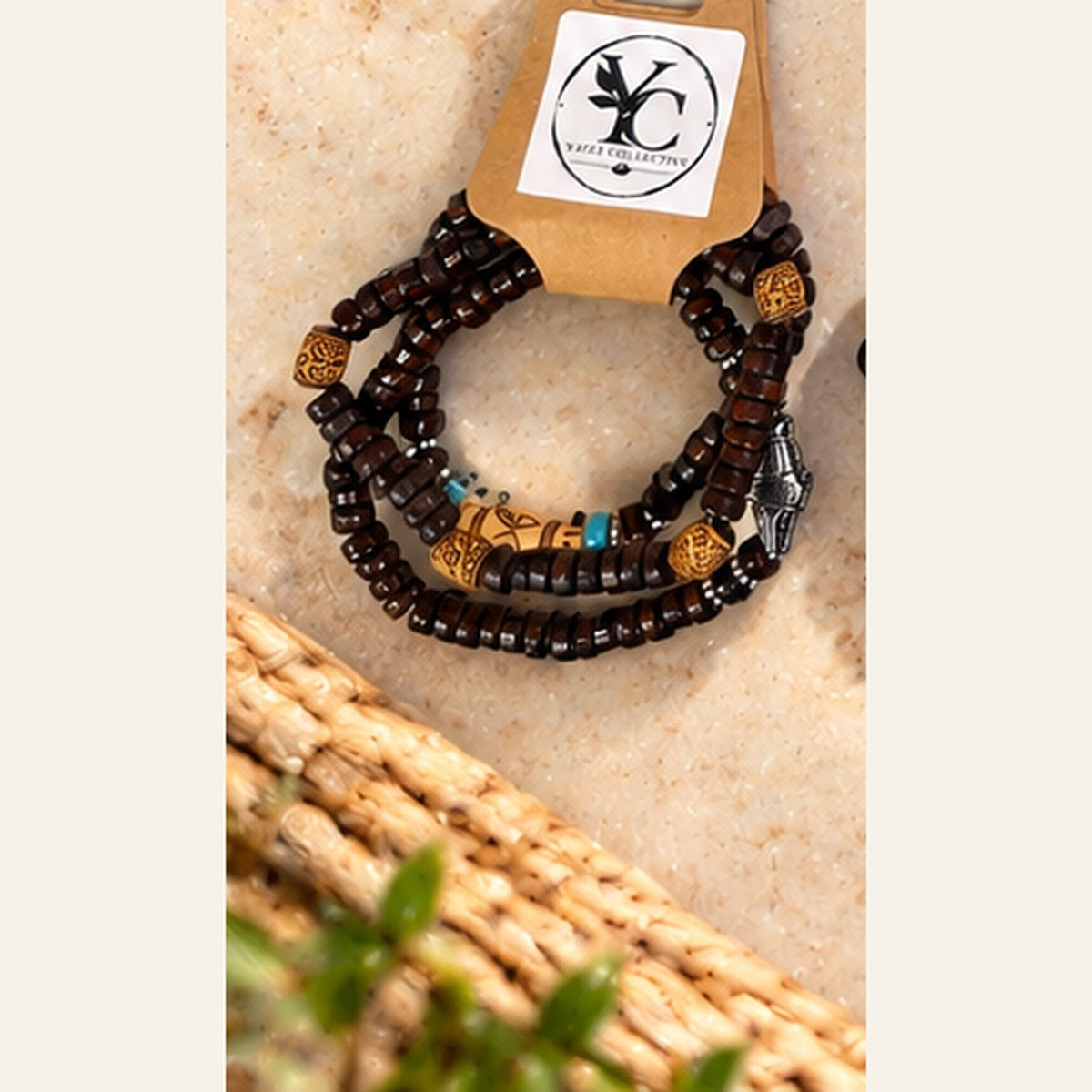 Yates Collective Earth-Tone Beaded Bracelet Sets