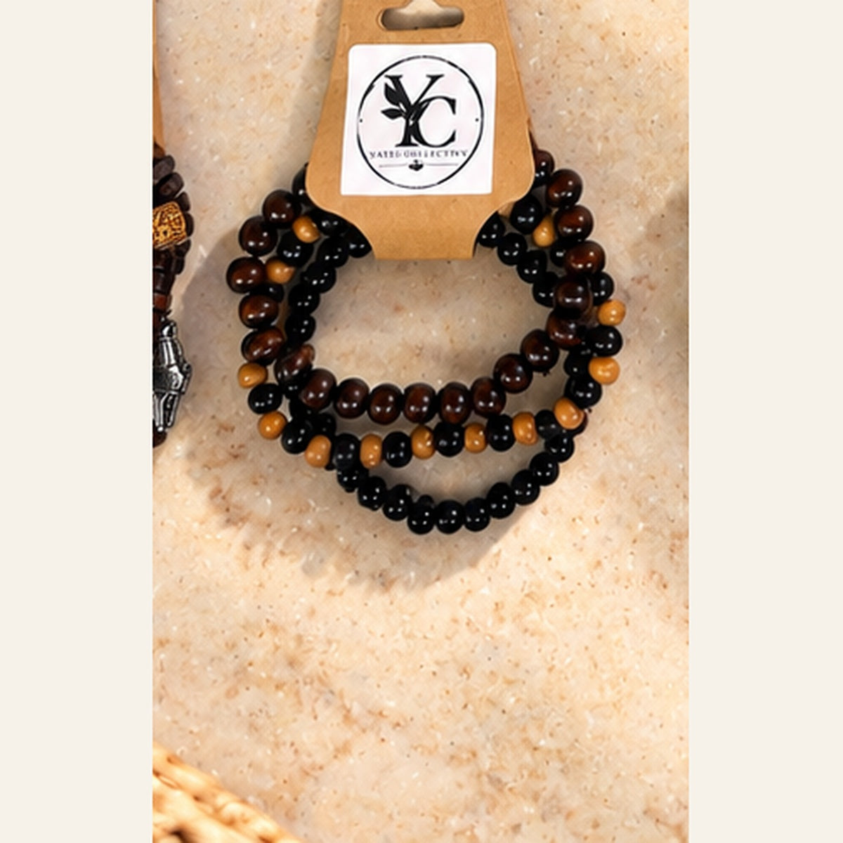 Yates Collective Earth-Tone Beaded Bracelet Sets