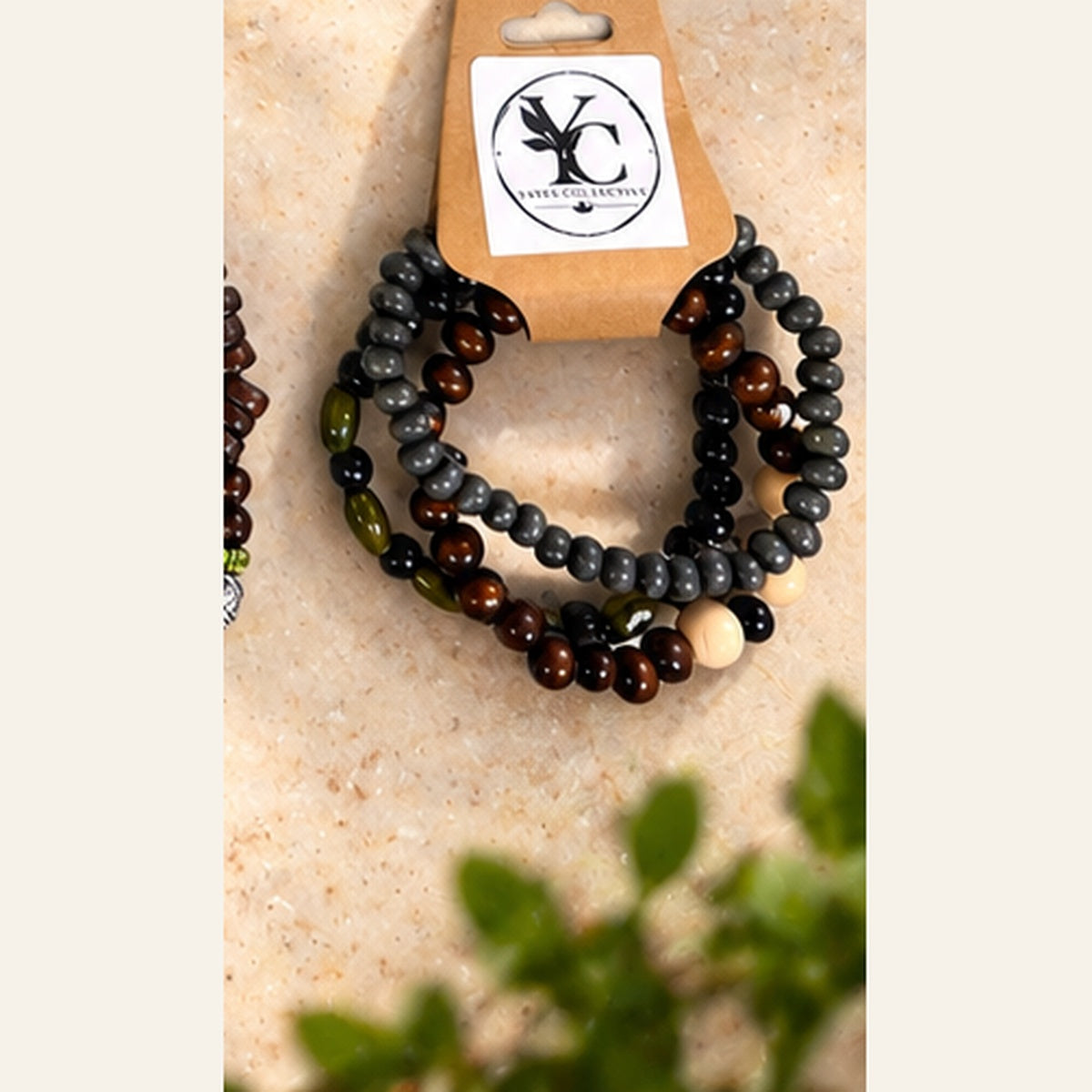 Yates Collective Earth-Tone Beaded Bracelet Sets