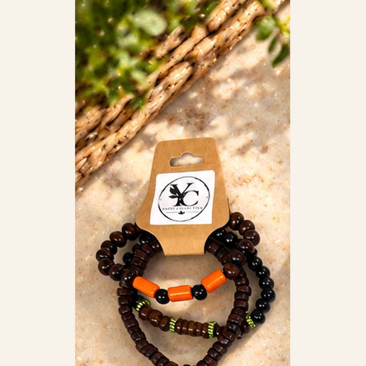 Yates Collective Earth-Tone Beaded Bracelet Sets